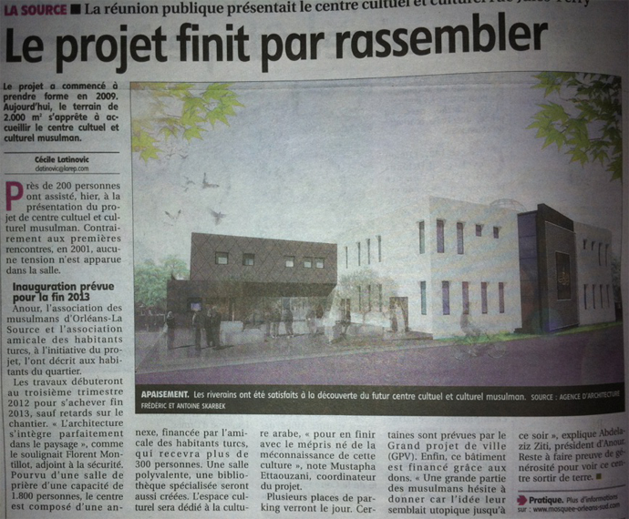 Réunion publique du 10/11/2011 - Présentation du projet de centre culturel et cultuel