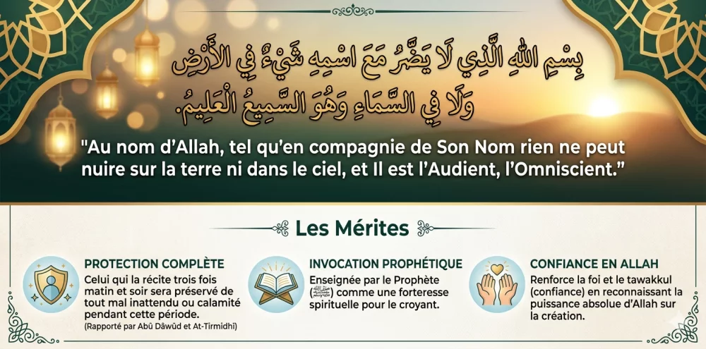 بسم الله الذي لا يضر مع اسمه شيء في الأرض ولا في السماء وهو السميع العليم